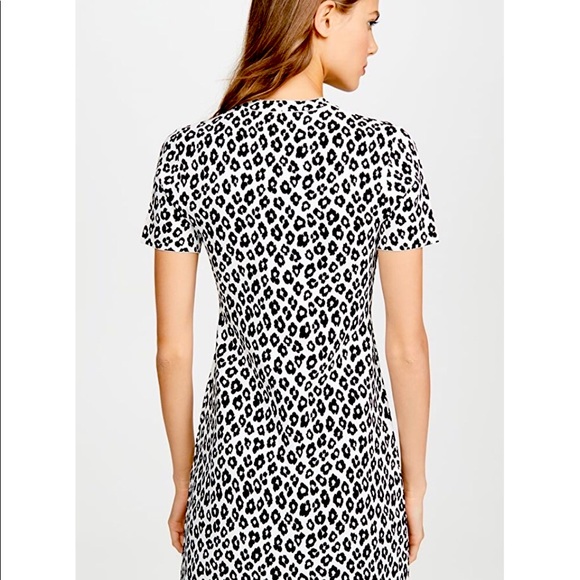 THEORY LEOPARD PRINT JACQUARD DRESS FIT AND FLARE  NEW WITH TAGS SMALL - Picture 7 of 8